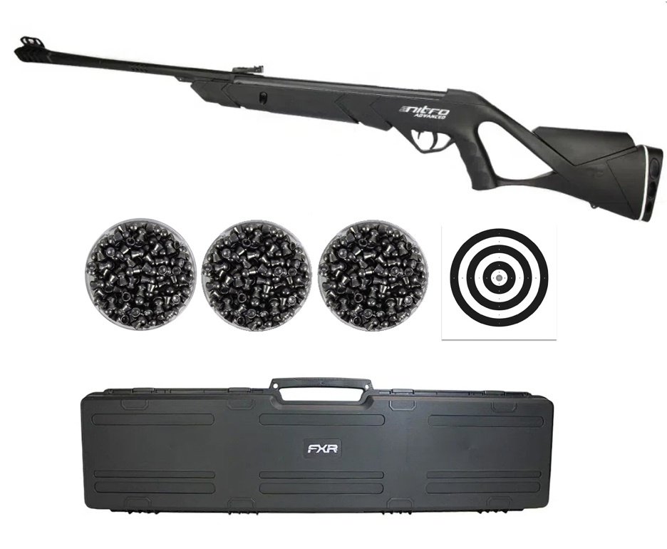 Carabina De Pressão Advanced Nitro F18 Cbc 4,5 + Case Rigido+ Chumbinhos