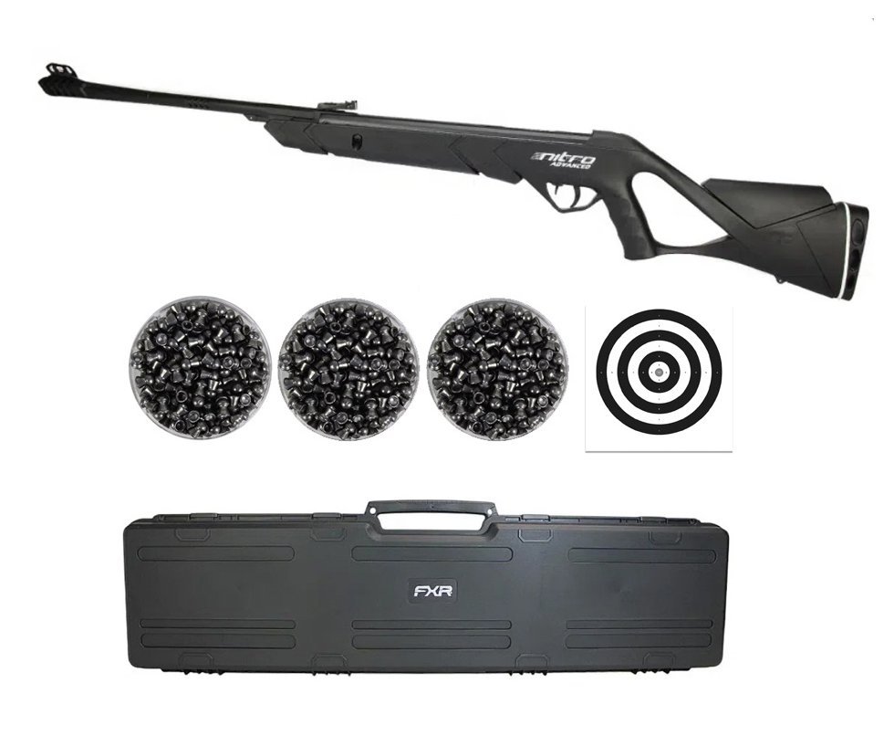 Carabina De Pressão Advanced Nitro F18 Cbc 4,5 + Case Rigido+ Chumbinhos