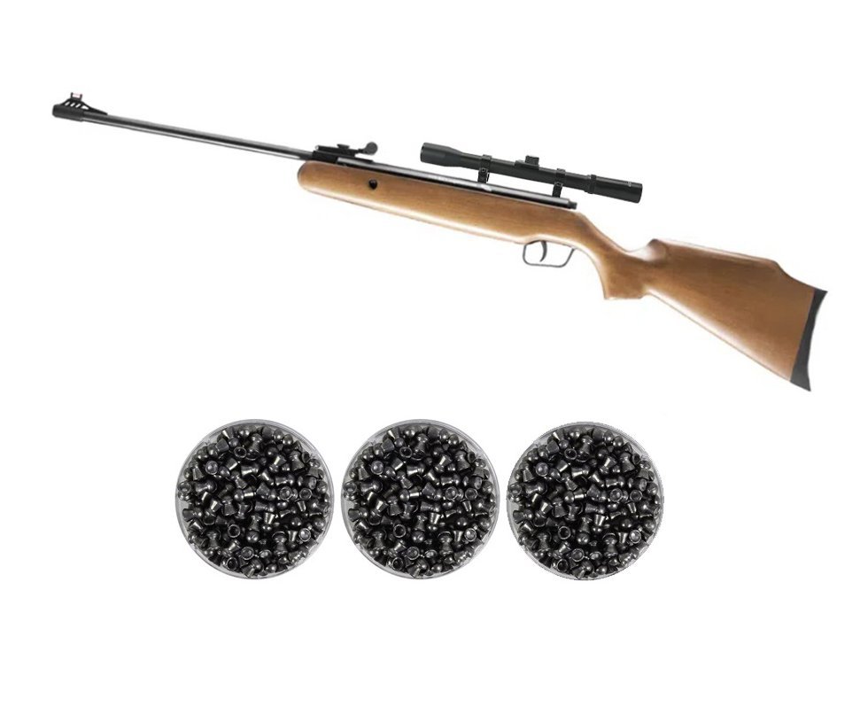 Carabina De Pressão B12-6 F22 - Calibre 5,5 Mm + Luneta 4x20 + Chumbinhos