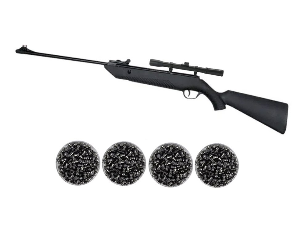 Carabina De Pressão B12-s F18 4,5mm + Luneta 4x20 Rossi + Chumbinhos