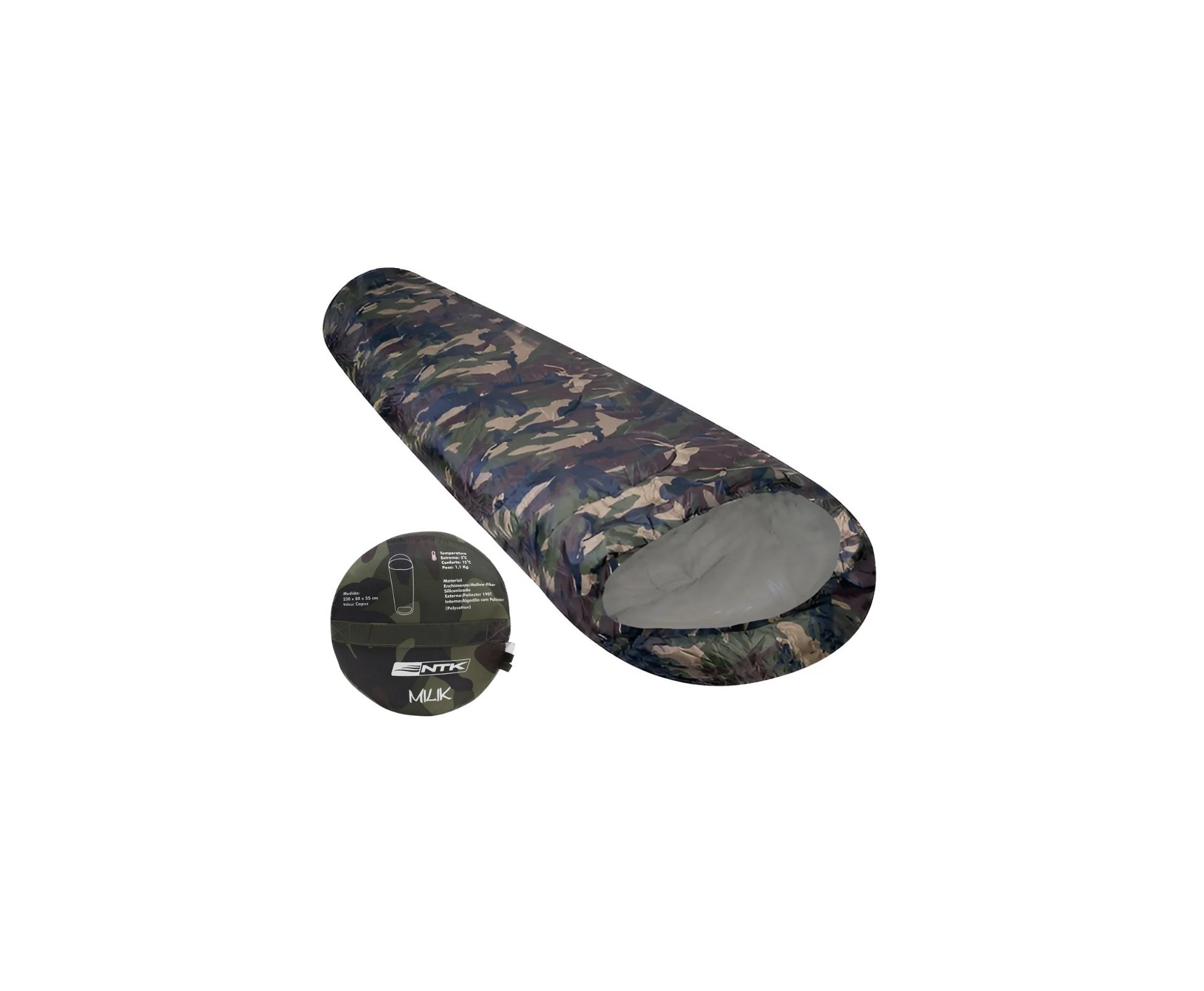 Saco De Dormir Milik 5°C à 15°C. - Nautika