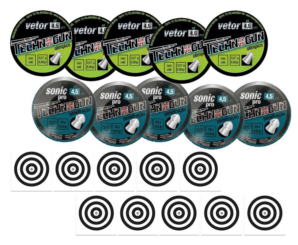 Kit Chumbinho Econômico 10 latas - Cal 4,5 Mm - Technogun