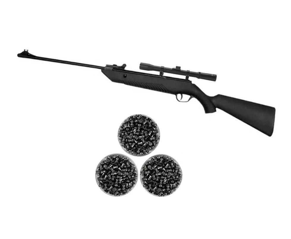 Carabina De Pressão B12-s F18 - Calibre 4,5mm + Luneta 4x20 + Chumbinhos