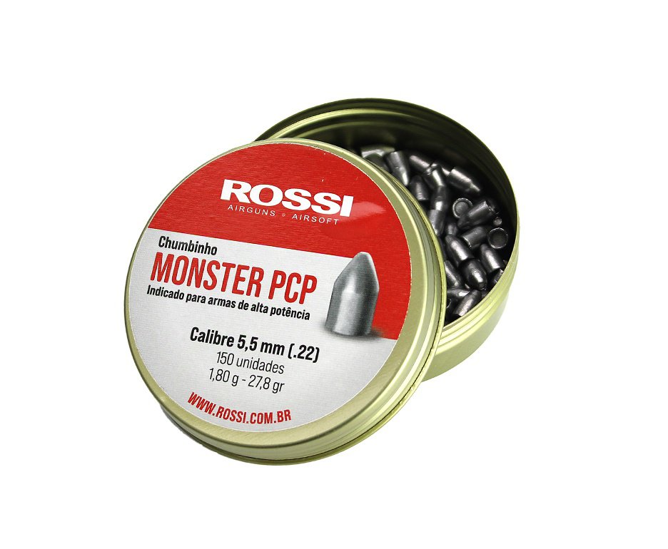 Chumbinho Rossi Monster Cal 5,5mm - Com 150 Unidades