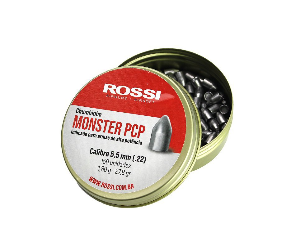 Chumbinho Rossi Monster Cal 5,5mm - Com 150 Unidades