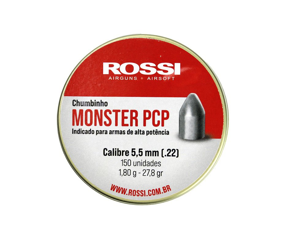 Chumbinho Rossi Monster Cal 5,5mm - Com 150 Unidades