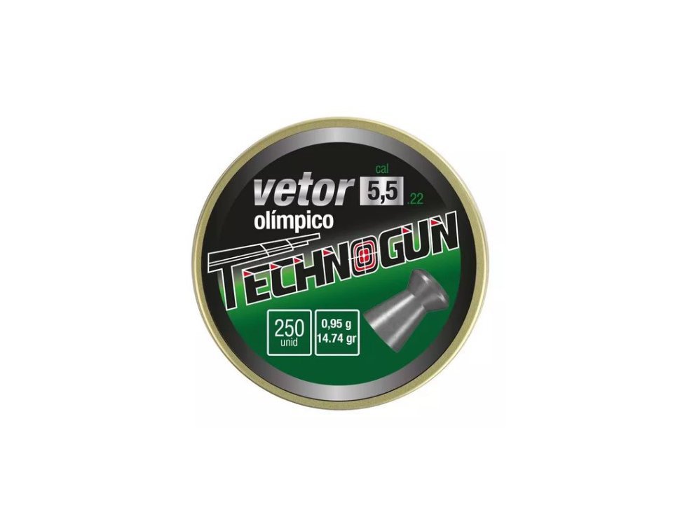 Chumbinho Vetor - Calibre 5,5 Mm - 250 Unid - Technogun
