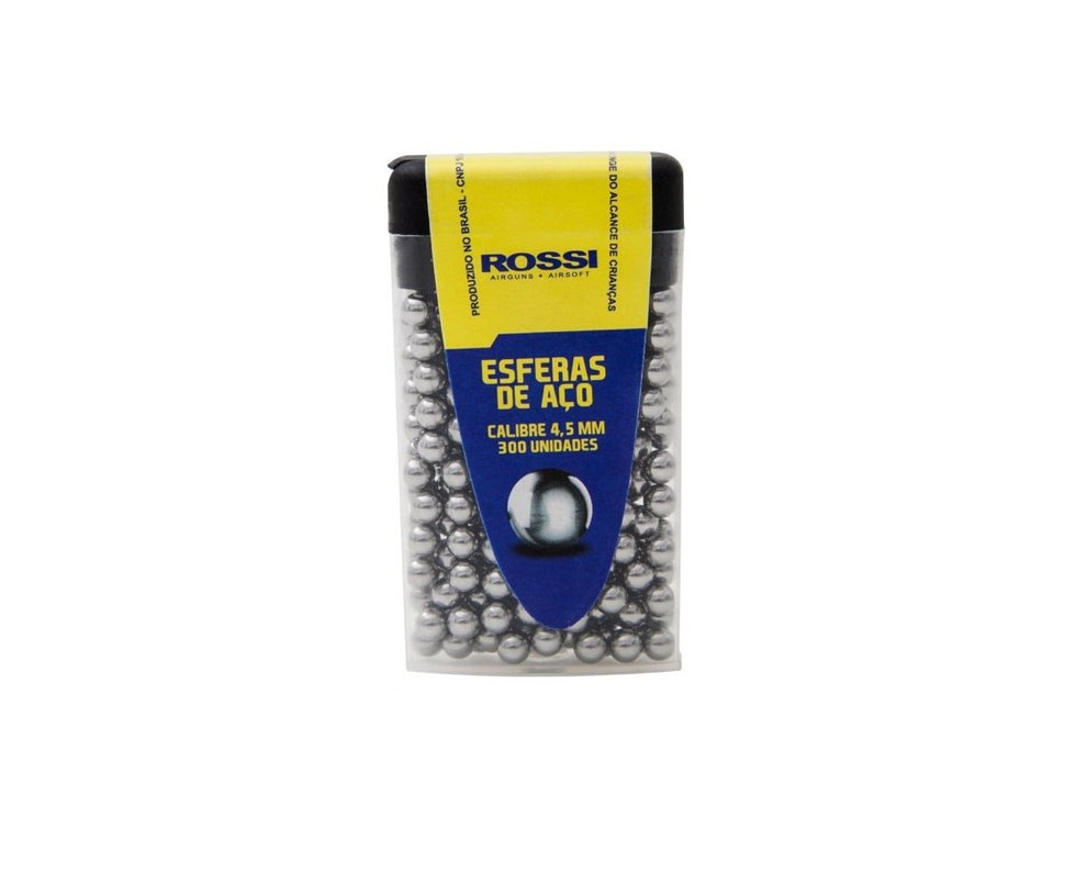 Esfera De Aço para pistolas e carabinas Cal. 4,5mm 300und - Rossi