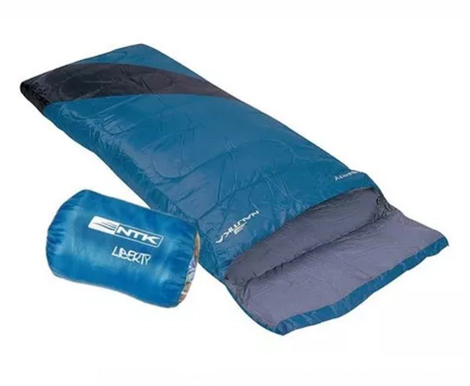 Saco de Dormir Liberty +4°c A +10°c Preto E Azul - Nautika
