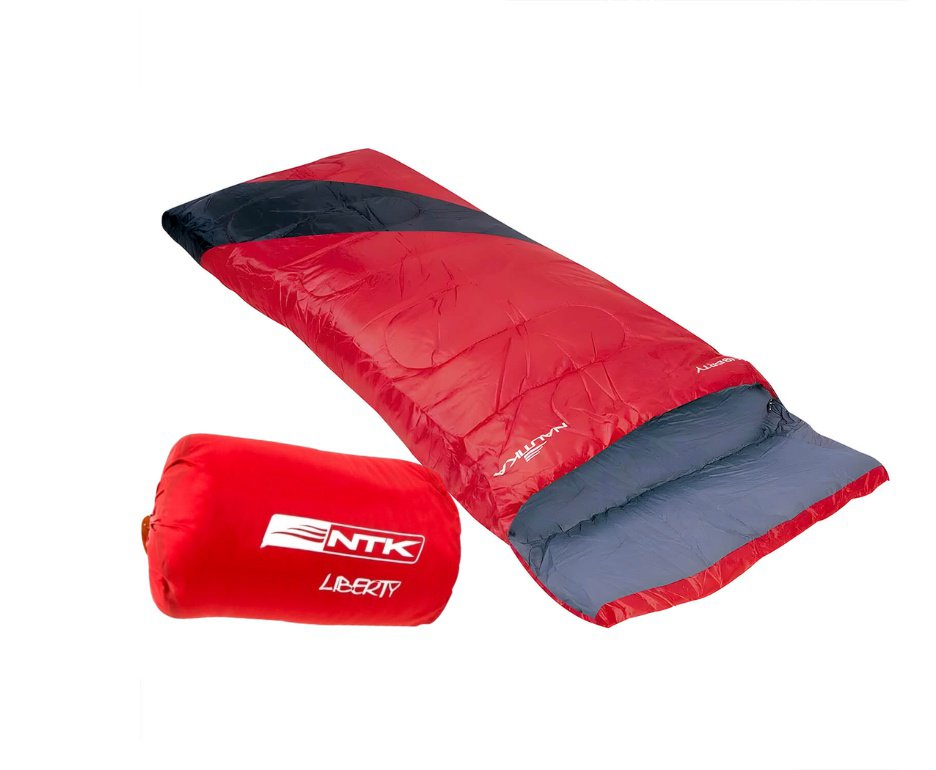 Saco De Dormir Liberty +4°c A +10°c Preto E Vermelho - Nautika