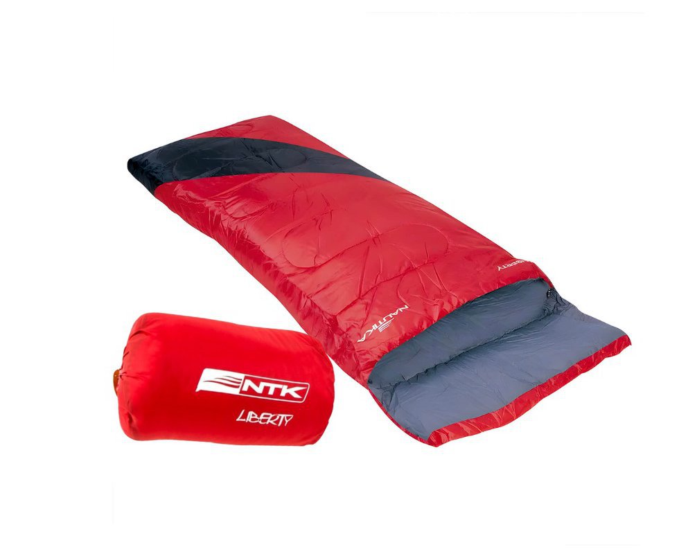 Saco De Dormir Liberty +4°c A +10°c Preto E Vermelho - Nautika