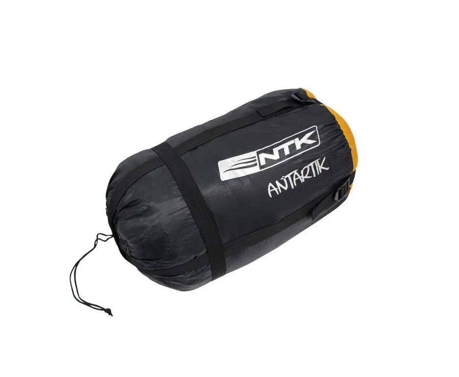 Saco De Dormir Nautika  Tipo Sarcófago Antartik -7ºc A +3ºc Preto E Laranja Ziper Right