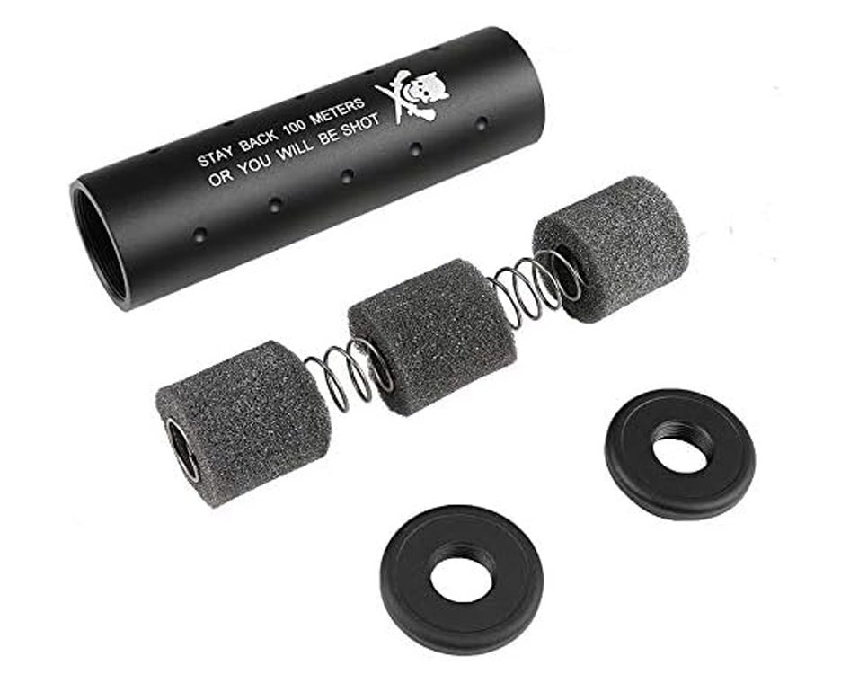 Ponteira/ Silenciador Falso Para Rifles De Airsoft Com Rosca - 110mm