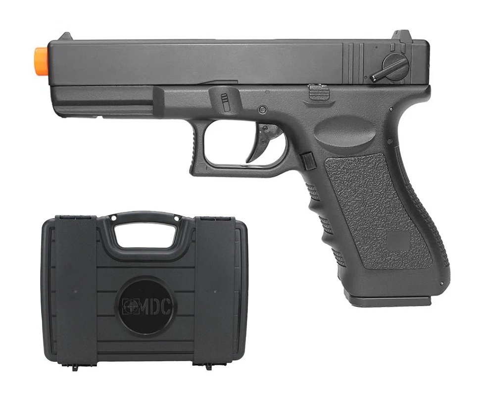 Pistola De Airsoft Glock G18c Aeg + Case Nautika