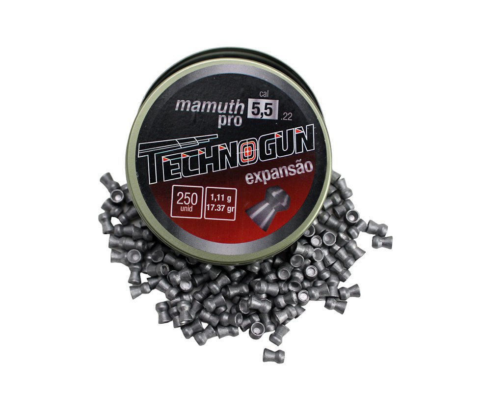 Chumbinho Mamuth Pró - Cal 5,5mm - Com 250 Unidades - Technogun