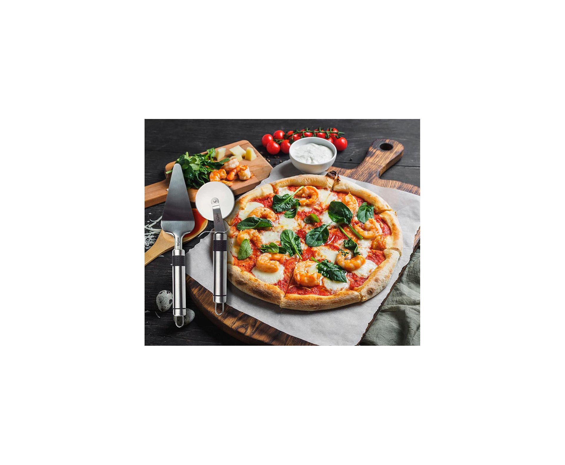 Conjunto Doce Cozinha + Espatula + Cortador De Pizza - Mor