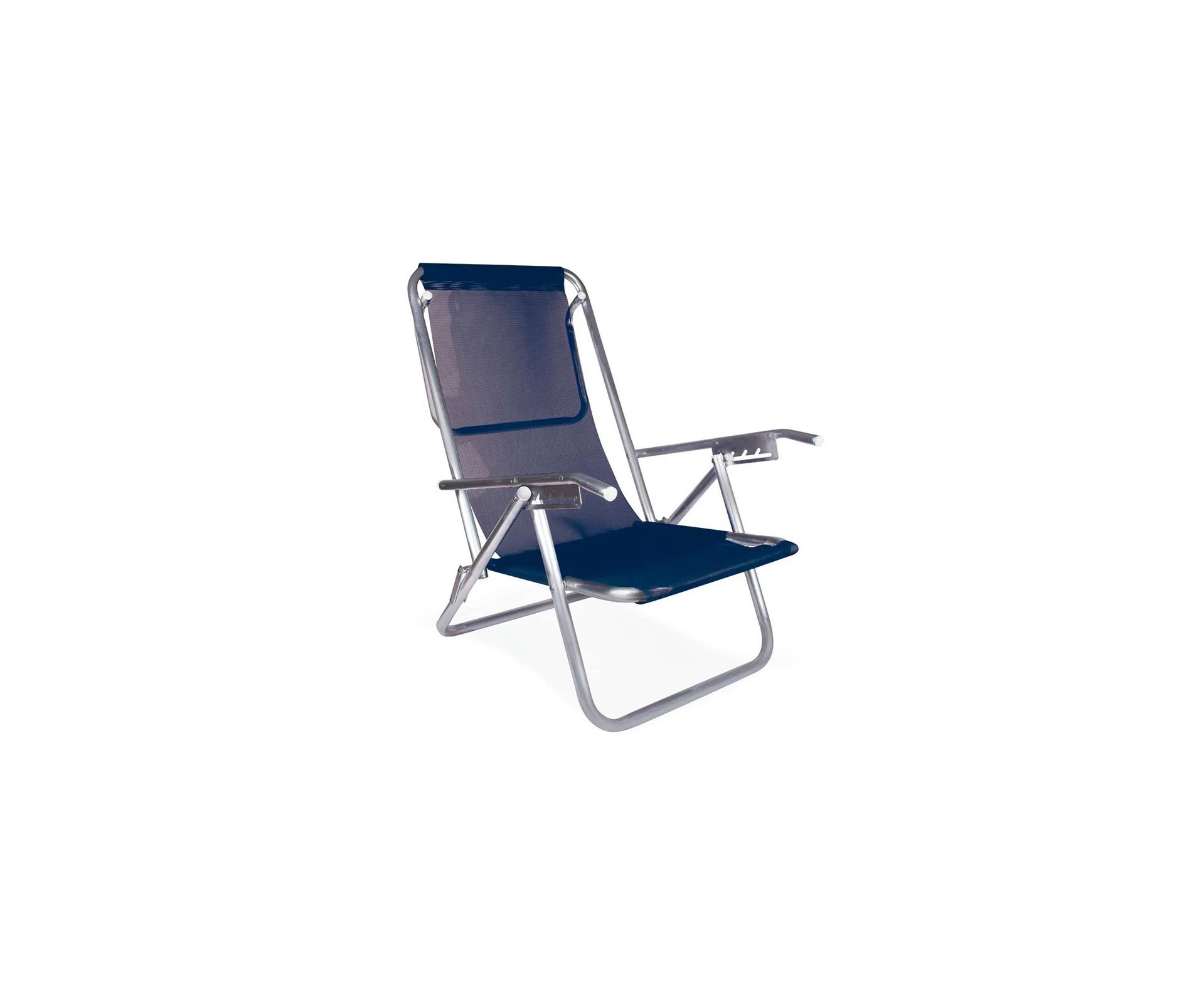 Cadeira Reclinável 5 Pos Alumínio Azul - Mor