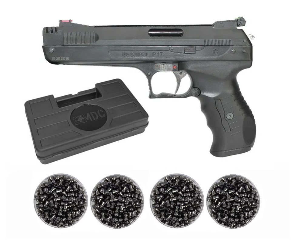 Pistola De Pressão Beeman 2004 P-17 Cal 5,5mm + Capa + 04 Chumbinhos - Rossi