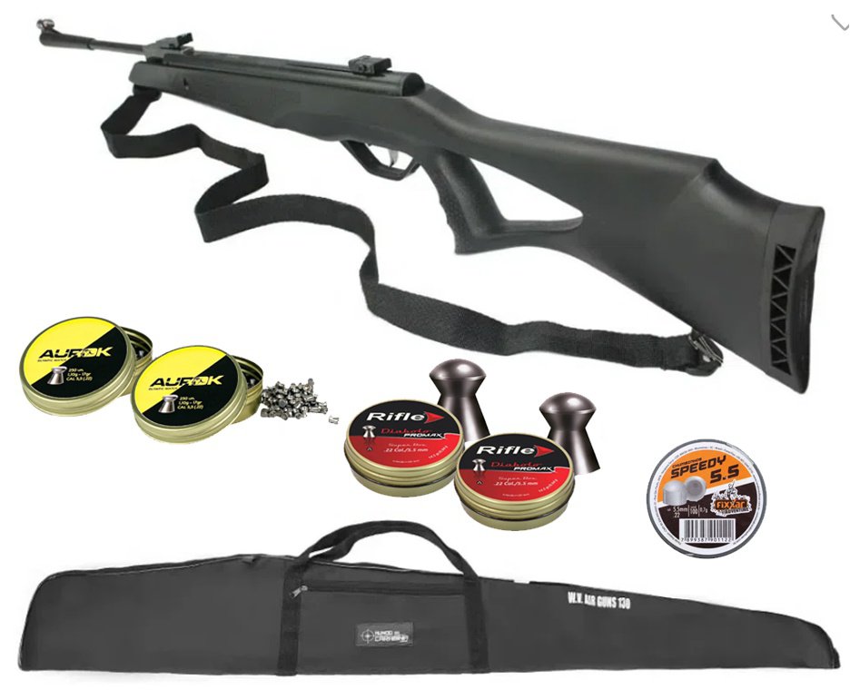 Carabina De Pressão Sag R1000 Cal 5,5mm + Pistão Pneumatico + Capa + 5 Lt Chumbinhos - Rossi/sag