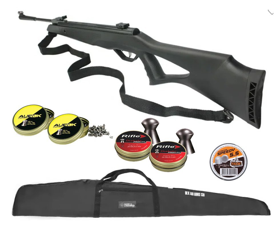 Carabina De Pressão Sag R1000 Cal 5,5mm + Pistão Pneumatico + Capa + 5 Lt Chumbinhos - Rossi/sag