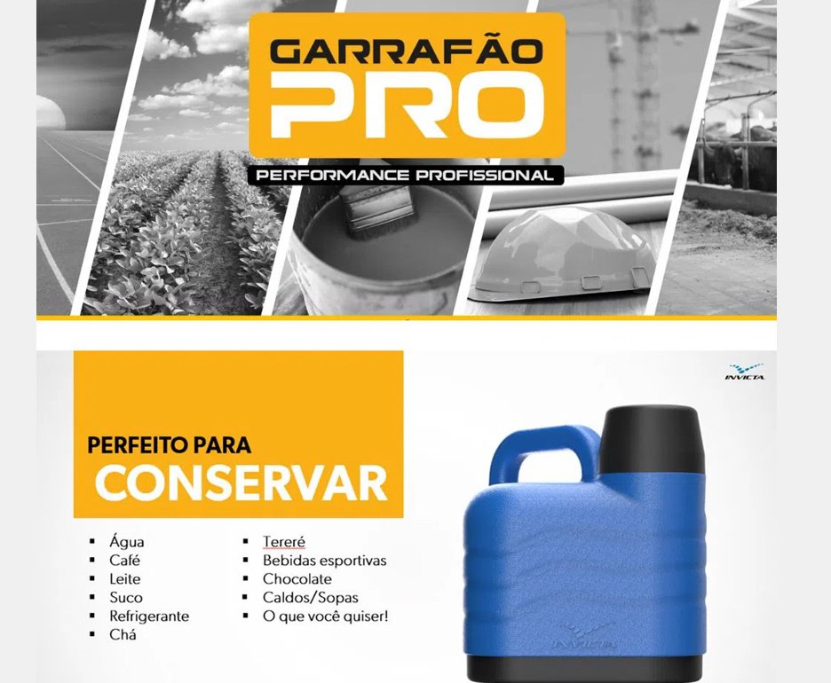 Garrafa Garrafão Térmica Vermelha 3lts - Invicta