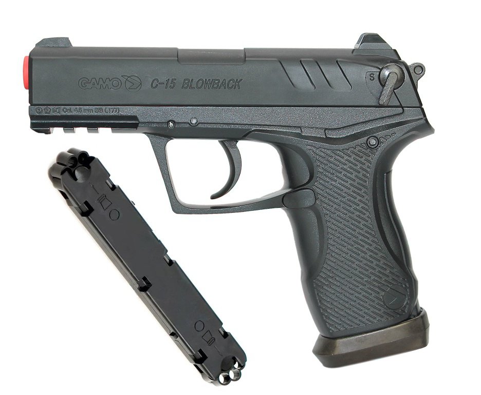 Pistola De Co2 Gamo C15- Blowback Slide Metal Cal 4,5mm