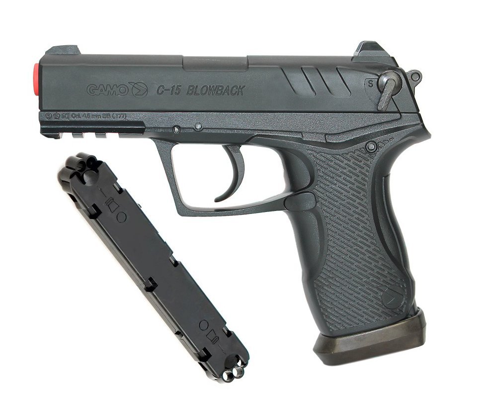 Pistola De Co2 Gamo C15- Blowback Slide Metal Cal 4,5mm