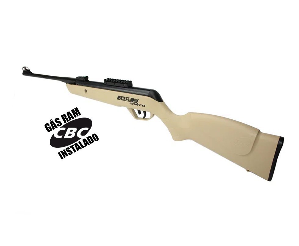 Carabina De Pressão Cbc Jade Mais Nitro Desert 4,5mm