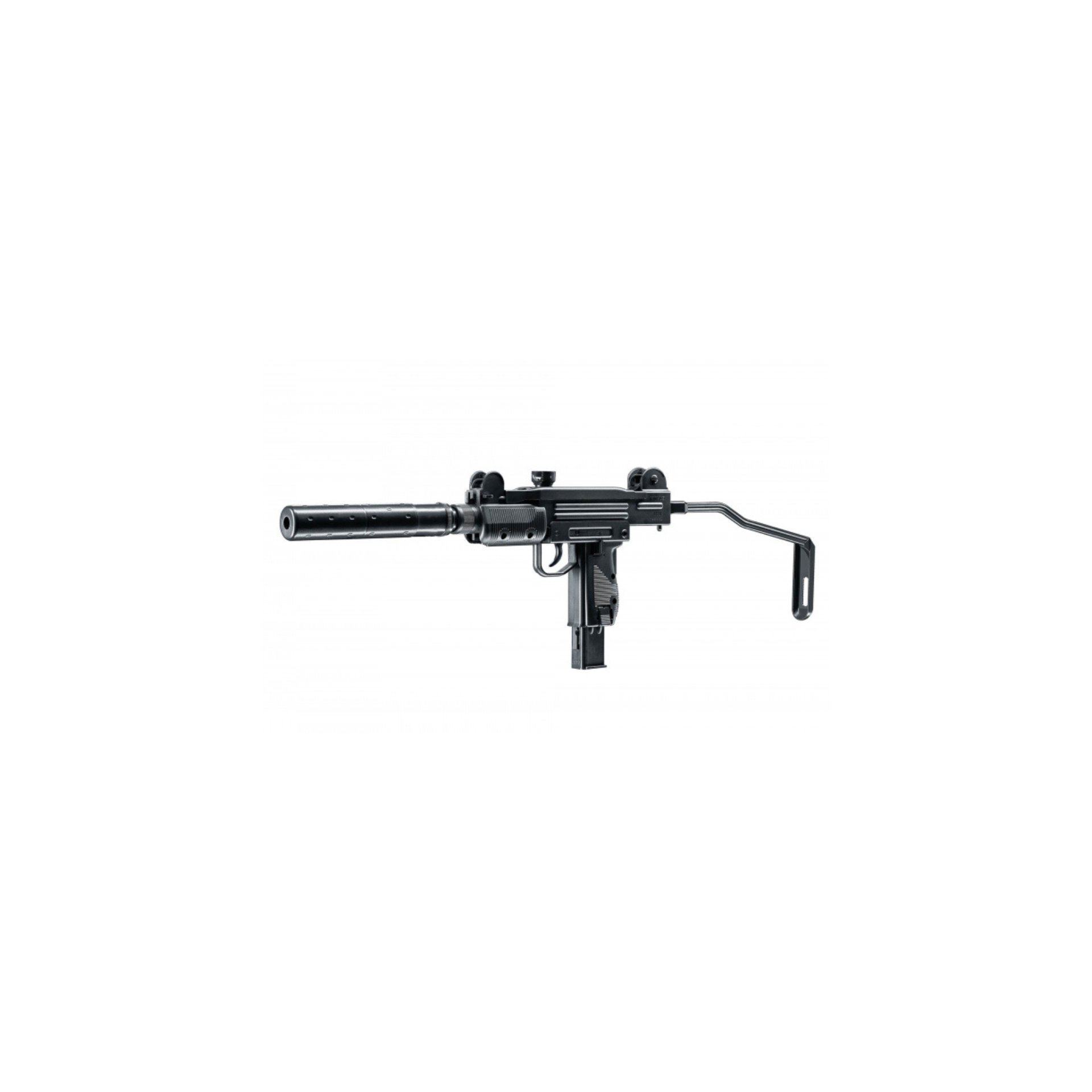 Rifle De Pressão CO2 Mini UZI Full Metal Blowback 4.5mm IWI Umarex Licenciada + Esferas + Co2