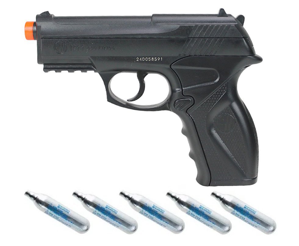 Pistola De Pressão Gas Co2 Wg C11 4,5mm , 05 Capsula Co2