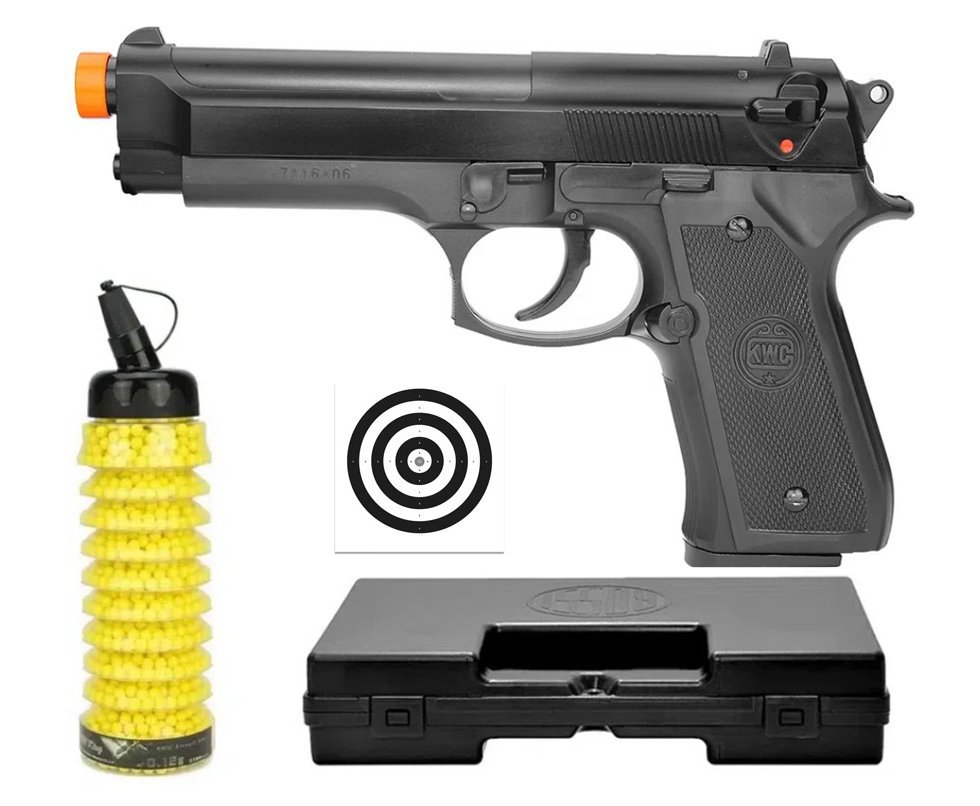 Pistola De Airsoft Beretta M92 Spring Cal 6.0 + Case + 2200bbs