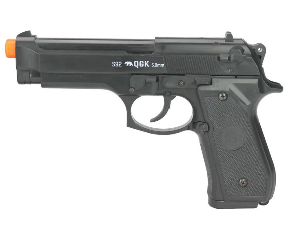 Pistola De Airsoft Beretta M92 Spring Cal 6.0 + Case + 2200bbs