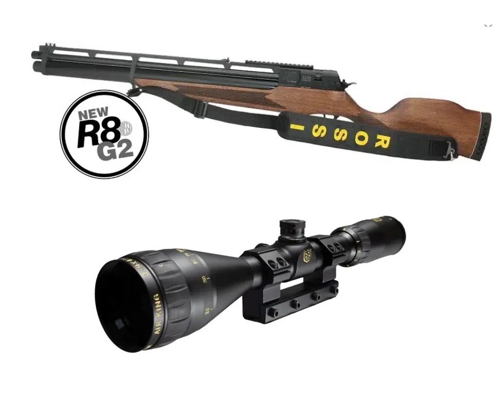 Carabina De Pressão Pcp Rossi R8 5,5mm 8 Tiros 350 M/s + 3-9x42 Nikko Stirling