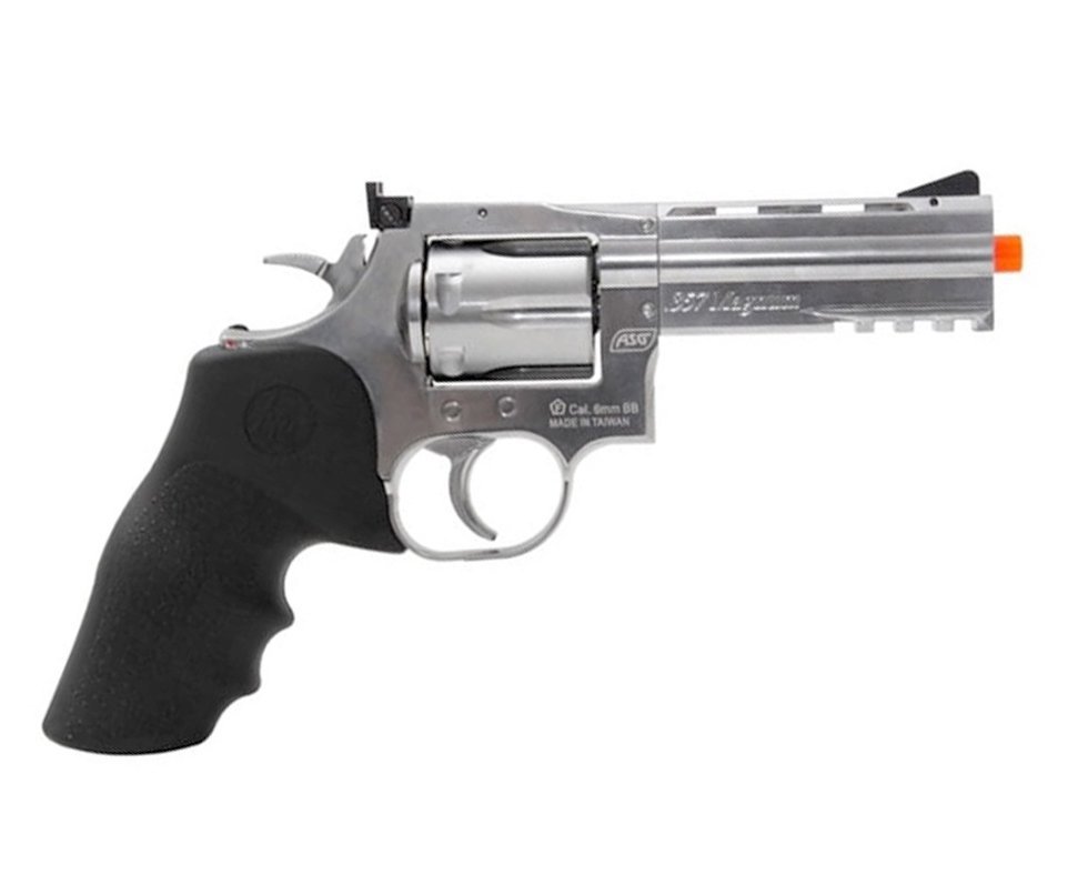 Revólver De Airsoft Co2 Inox Dan Wesson 4" Full Metal 6 Tiros Cal 6mm