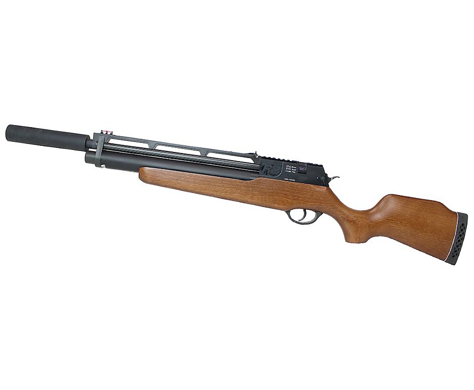 Carabina De Pressão Pcp Rossi R8 Short Ação Dupla Madeira 8 Tiros 315 M/s 5,5mm