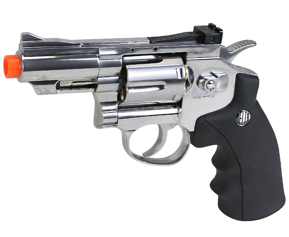 Revólver De Pressão Co2 Full Metal Rossi Niquelado 708s 2,5" 4,5mm