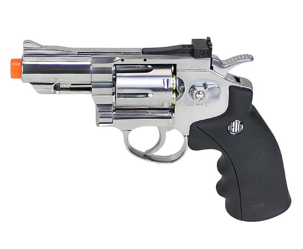 Revólver De Pressão Co2 Full Metal Rossi Niquelado 708s 2,5" 4,5mm