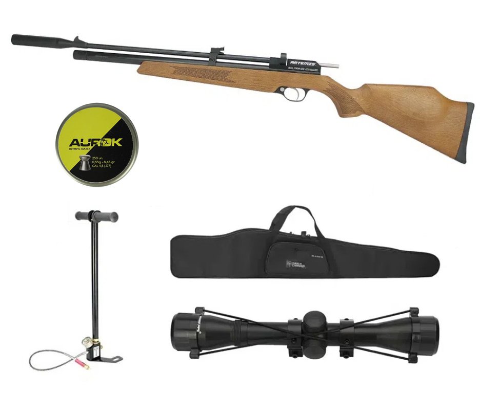 Carabina De Pressão Pcp Pr900w G2 4,5mm New Genaration Artemis + Bomba Manual + Luneta 4x32 + Capa
