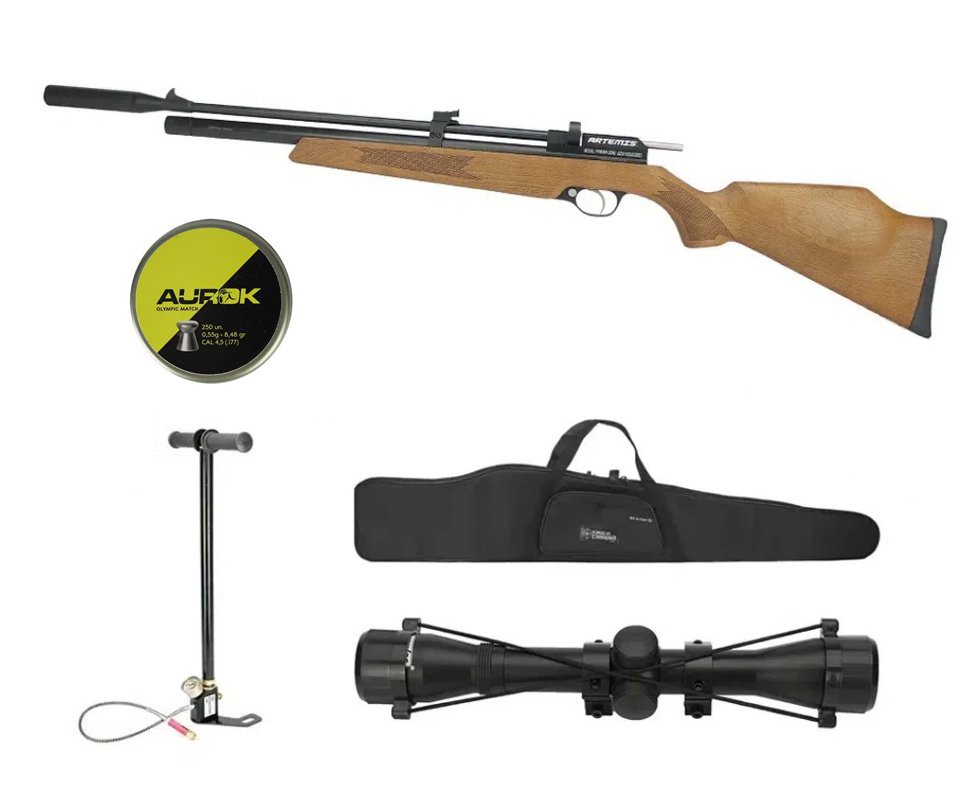 Carabina De Pressão Pcp Pr900w G2 4,5mm New Genaration Artemis + Bomba Manual + Luneta 4x32 + Capa