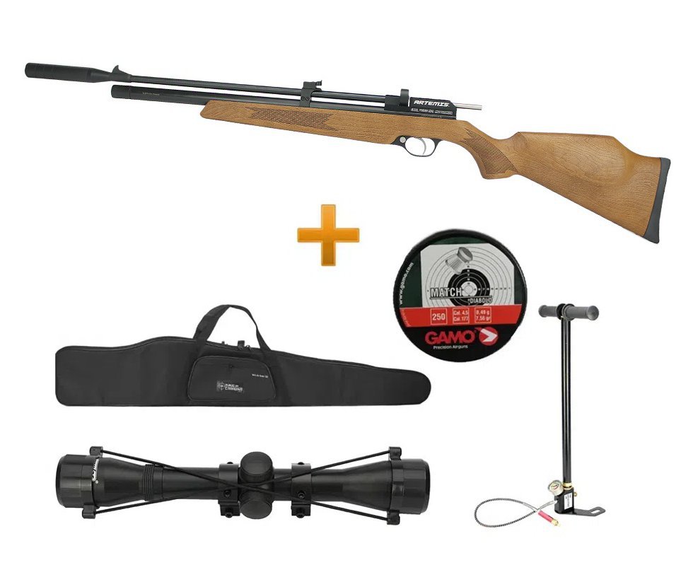 Carabina De Pressão Pcp Pr900w G2 4,5mm New Genaration Artemis + Bomba Manual + Luneta 4x32 + Capa