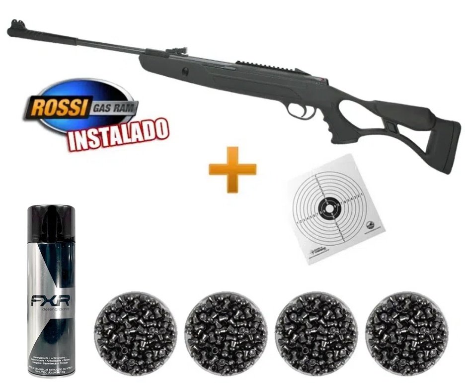 Carabina De Pressão Hatsan Strike Airtact Pd Gas Ram 60kg 5,5mm + 04 Chumbinho + Alvo + Lubrificante