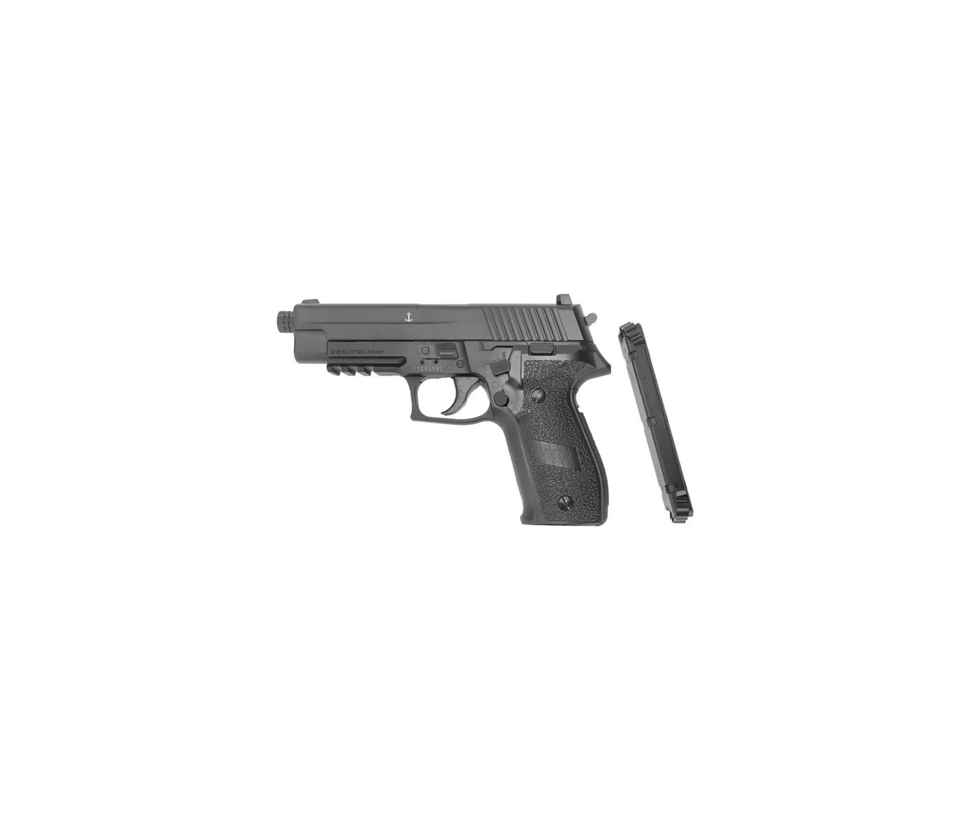 Pistola Pressão Sig Sauer P226 Co2 Full Metal Chumbinho 4,5mm 16 Tiros (8+8) Blowback + 10 Co2 + Chumbinho + Maleta