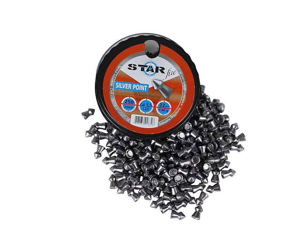 Chumbinho Star Fire Silver Point 5,5mm - C/250uni