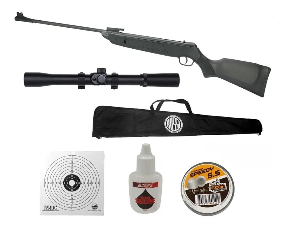Carabina Rossi Dione Sport Up Cal 5.5 + Luneta 4x20 + Capa + Acessórios