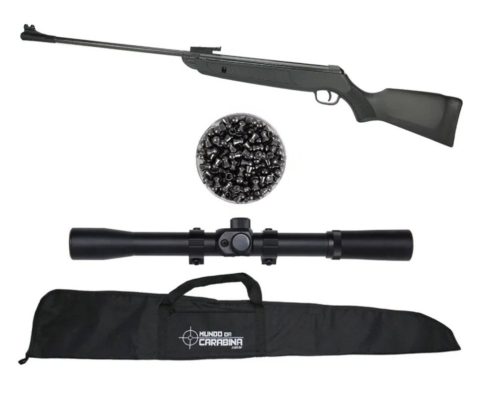 Carabina De Pressão Rossi Dione Sport Up 5,5mm + Luneta + Capa + Chumbinho