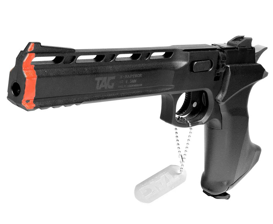 Pistola De Pressão CO2 CP400 RAPHTOR 8 Tiros 4,5mm TAG SPA