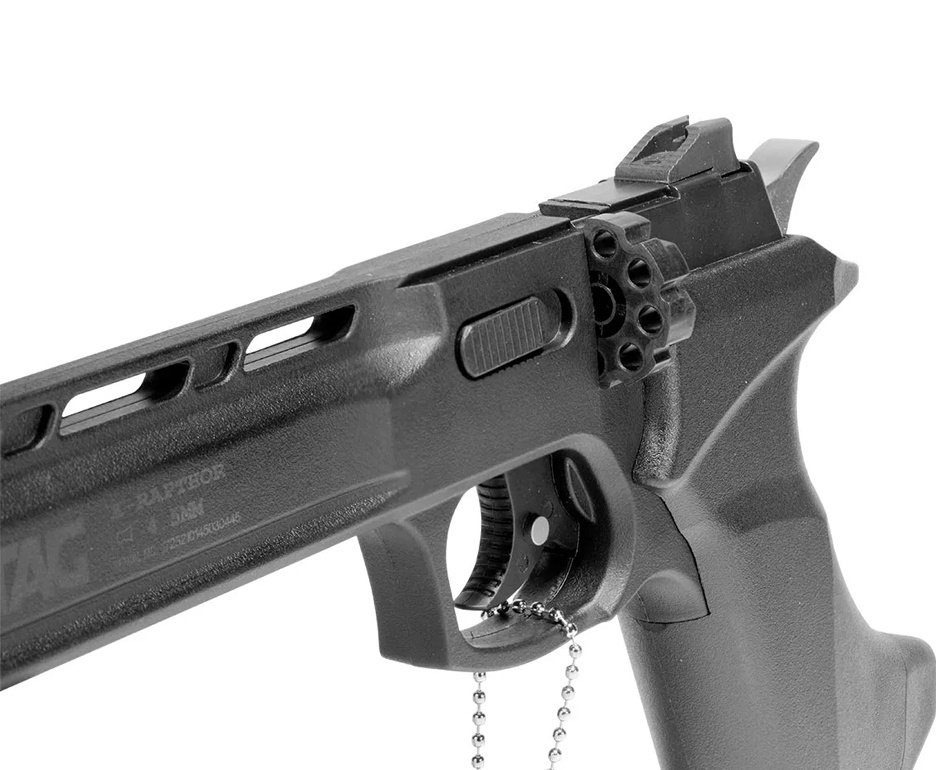 Pistola De Pressão CO2 CP400 RAPHTOR 8 Tiros 4,5mm TAG SPA