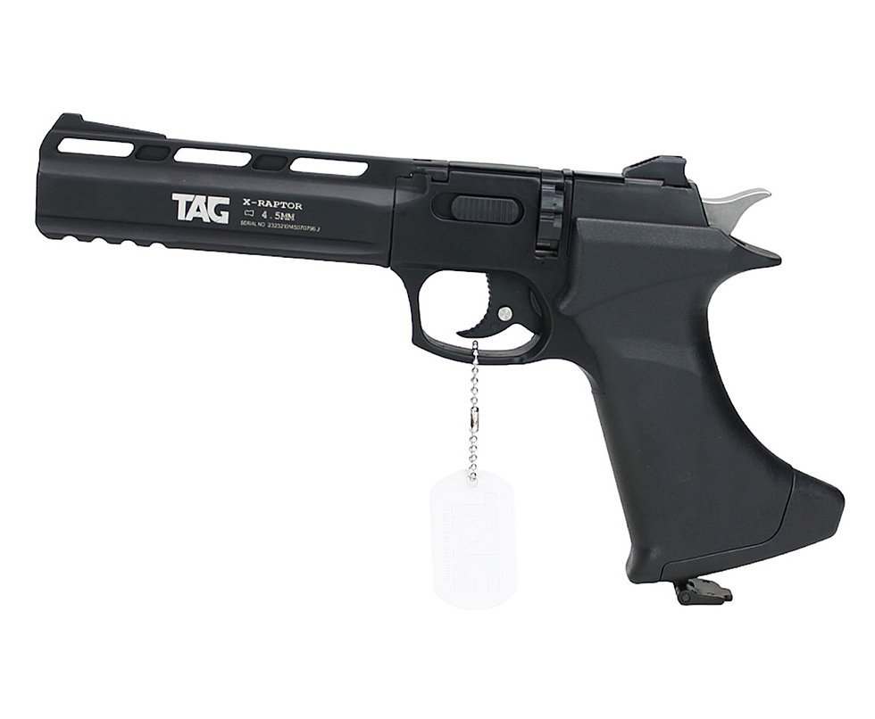 Pistola De Pressão CO2 CP400 RAPHTOR 8 Tiros 4,5mm TAG SPA