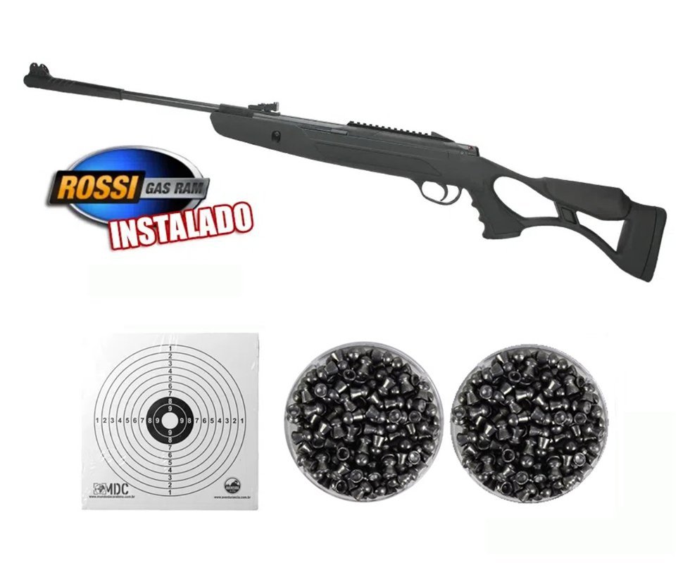 Carabina De Pressão Hatsan Strike Airtact Pd Com Gas Ram 60kg 5,5mm + Chumbinho + Alvo