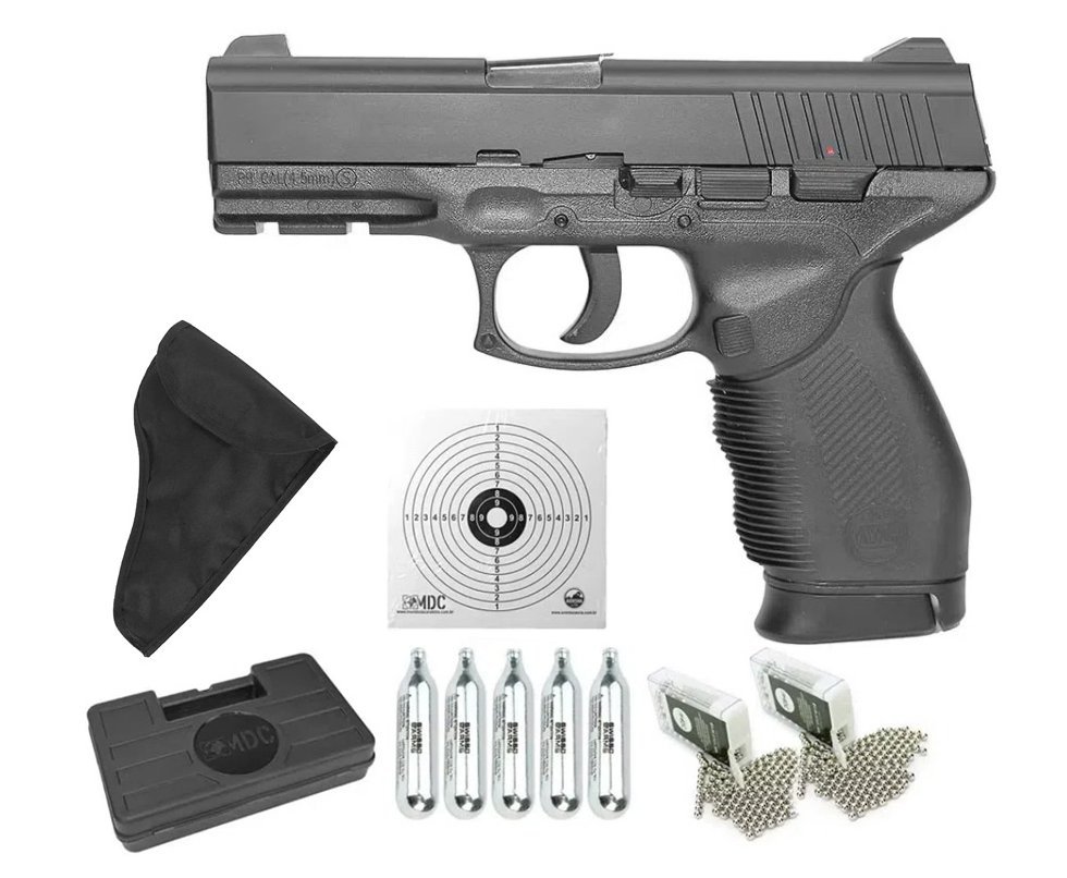 Pistola De Pressão Gas Co2 24/7 4,5mm Kwc + Case + Esferas + Co2